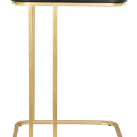 Alma C-Side Marble Table Black &amp; Gold