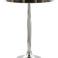 Dark Mother of Pearl Round Side Table