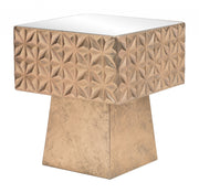 Tribal Gold Mirror Side Table