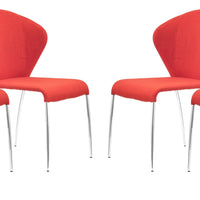 Oulu Dining Chair (Set of 4) Tangerine