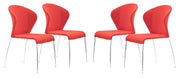 Oulu Dining Chair (Set of 4) Tangerine