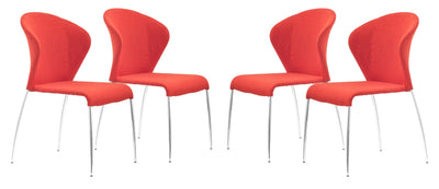 Oulu Dining Chair (Set of 4) Tangerine