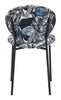 Clyde Dining Chair (Set of 2) Leaf Print &amp; Black