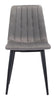 Set of Two Gray Channel Scoop Dining Chairs