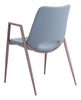 Set of Two Gray Retro Modern Funk Dining Chairs
