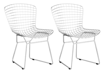 Wire Dining Chair (Set of 2) Chrome