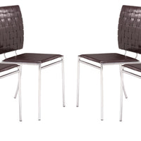 Criss Cross Dining Chair (Set of 4) Espresso