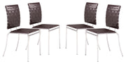 Criss Cross Dining Chair (Set of 4) Espresso