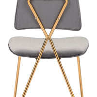 Chloe Dining Chair (Set of 2) Gray &amp; Gold