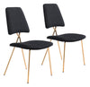 Chloe Dining Chair (Set of 2) Black &amp; Gold