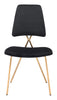 Chloe Dining Chair (Set of 2) Black &amp; Gold