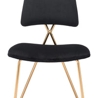 Chloe Dining Chair (Set of 2) Black &amp; Gold