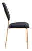 Chloe Dining Chair (Set of 2) Black &amp; Gold