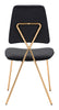 Chloe Dining Chair (Set of 2) Black &amp; Gold