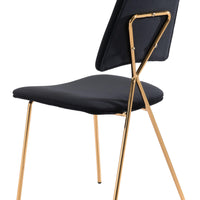 Chloe Dining Chair (Set of 2) Black &amp; Gold