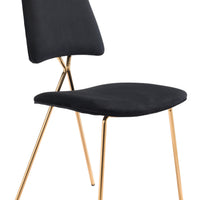 Chloe Dining Chair (Set of 2) Black &amp; Gold