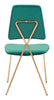 Chloe Dining Chair (Set of 2) Green &amp; Gold