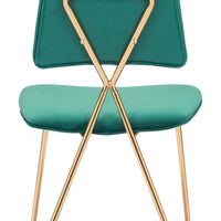 Chloe Dining Chair (Set of 2) Green &amp; Gold