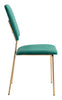 Chloe Dining Chair (Set of 2) Green &amp; Gold