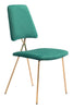 Chloe Dining Chair (Set of 2) Green &amp; Gold