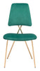 Chloe Dining Chair (Set of 2) Green &amp; Gold