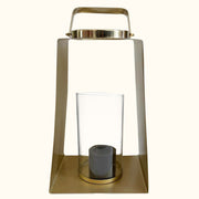 Modern Gold and Glass Candle Holder