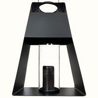 Modern Black and Glass Candle Holder