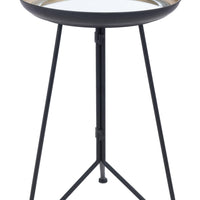 Black and Gold Steel Accent Table