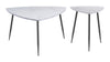 Set of Two White Accent Tables