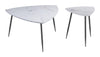Set of Two White Accent Tables