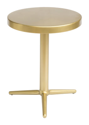 Minimalist Gold Steel Accent Table