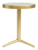 Minimalist Gold Steel Accent Table