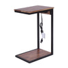 Modern Dark Wood End or Side Table with USB