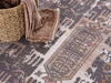 5’ x 8’ Gray Faded Tribal Motifs Area Rug