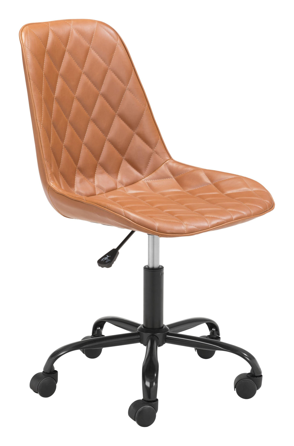 Camel Stylized Faux Leather Office Chair