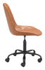 Camel Stylized Faux Leather Office Chair