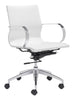 Glider Low Back Office Chair White