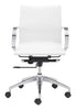 Glider Low Back Office Chair White