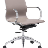 Glider Low Back Office Chair Taupe