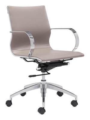 Glider Low Back Office Chair Taupe