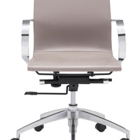 Glider Low Back Office Chair Taupe