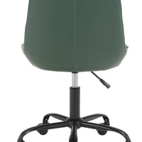 Green Stylized Faux Leather Office Chair
