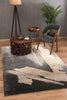 7’ x 10’ Gray and Tan Abstract Stroke Area Rug