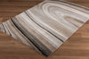 7’ x 10’ Cream and Tan Abstract Marble Area Rug