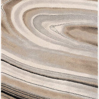 8’ x 11’ Cream and Tan Abstract Marble Area Rug