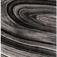8’ x 11’ Dark Gray Abstract Illusional Area Rug