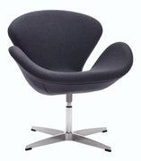 Dark Gray Scoop Swivel Chair