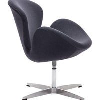 Dark Gray Scoop Swivel Chair