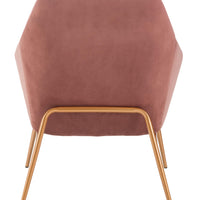 Pink Velvet and Gold Chair
