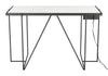 Winslett Marble Desk White &amp; Matte Black